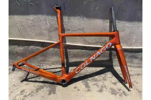 Дорожный велосипед Colnago V3RS с карбоновой рамой Orange Ice Crack