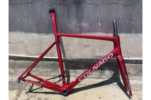 Bicicletă de șosea Colnago V3RS cu cadru din carbon, roșu metalic, fisura de gheață