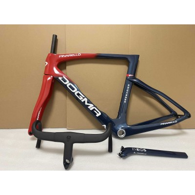 Pinarello DogMa F Disc Brake Carbon Road Bike Frame Blue With Red-Dogma F Disc Brake