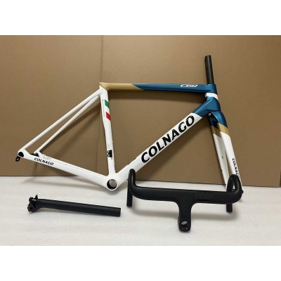 Colnago C68 Carbon Road Bicycle Frame Blue with White-Colnago V3RS V-Brake & Disc Brake