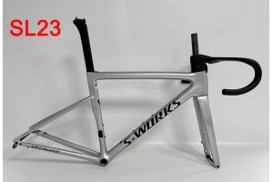 Erikoistunut Tarmac SL8 Carbon Fiber Road polkupyörän runko SL23 hopea