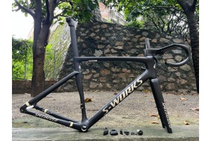 Рамка за пътен велосипед от въглеродни влакна S-Works Tarmac SL7 Frameset Дискова спирачка Черен с хромирани стикери