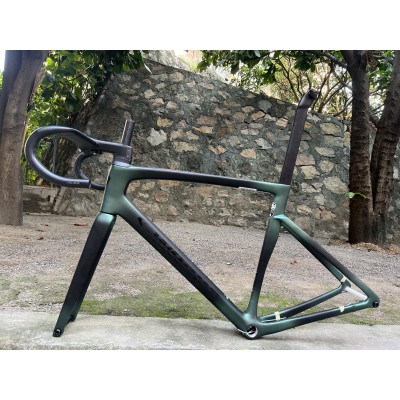 Carbon Fiber Road Bicycle Frame S-Works Tarmac SL7 Frameset Disc Brake Dark Night Green-S-WorksのSL7ディスクブレーキ