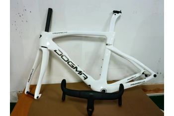 Pinarello DogMa F Carbon Fiber Road Bicycle Frame Disc Brake Brand New 51.5cm BSA Gloss White In Stock
