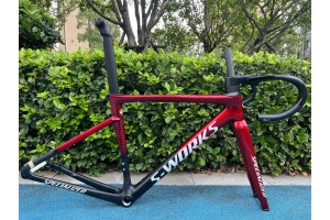 Specialized S-Works Asfalt SL7 Çerçeve Seti Karbon Fiber Yol Bisikleti Çerçevesi Kırmızı ve Siyah