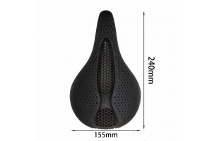 BALUGOE 3D Printed Full Carbon Fibre Bicycle Saddle Road Bike Mountain Bike Saddle Seat 155MM 