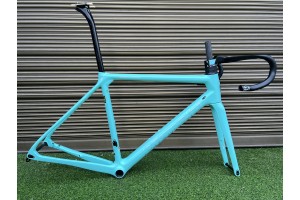 Cuadro de bicicleta de carretera de fibra de carbono Bianchi Specialissima azul