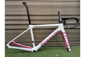 Cuadro de bicicleta de carretera de fibra de carbono Bianchi Specialissima blanco