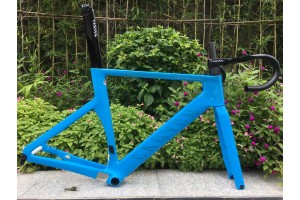 カーボンファイバー ロードバイク 自転車フレーム キャニオン 2021 新しい Aeroad ディスク ブルー