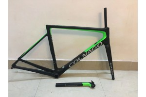 Дорожный велосипед Colnago V3RS с карбоновой рамой зеленый с черным