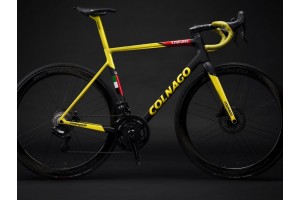 Дорожный велосипед Colnago V3RS с карбоновой рамой желтый с черным