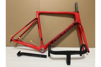 Colnago v4rs karbon fiber yol bisiklet çerçevesi kırmızı