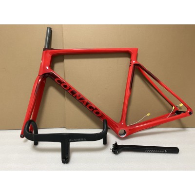 Colnago V3RS Carbon Fiber Road Bicycle Frame Black Ice Crack-Colnago V3RS V-Brake & Disc Brake