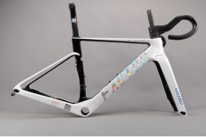 Nový faktor Ostro VAM VAM Carbon Fiber Road Rám kola bílý chrom