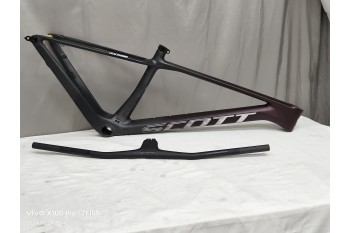 SCOTT SCALE Carbon Fiber Mountain Bicycle Frame Full Internal Cables Routings Black and Burgund