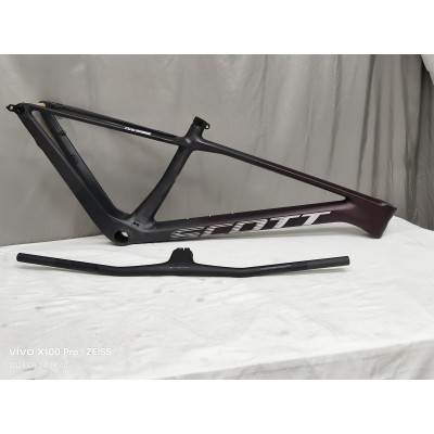 SCOTT Carbon Mountain Bicycle Frame MTB Frame Full Internal Cables Routings Black And Red-Scott MTB  Frame