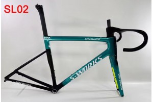 Tarmac spécialisé SL8 Fibre de carbone Cadre de vélo de la route rouge brun rouge