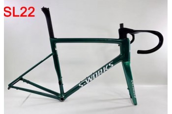 Специализированная асфальт SL8 Carbon Fiber Road Bicycle рама Gloss Green