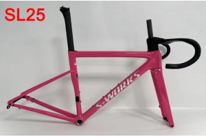 Asfaltat asfaltat SL8 carbon din fibră de carbon Road Bicycle Cadru roz