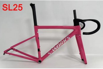 Специализированный асфальт SL8 Carbon Fiber Road Bicycle Rame Prime Pink