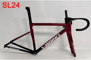 Especializado de bicicleta de bicicleta de fibra de fibra de carbono sl8 especializada em preto whit vermelho