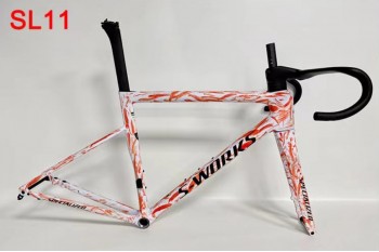 Специализированный асфальт SL8 Carbon Fiber Road Bicycle Rame Prime Pink