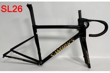 Tarmac spécialisé SL8 Fibre de carbone Cadre de vélo de la route Golden Stickers Golden