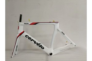 Cuadro de bicicleta de carretera de carbono Cevelo S5 blanco