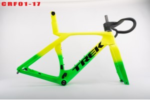 Cuadro de bicicleta de carretera Trek Madone SLR Gen7 de fibra de carbono PROJECTONE amarillo con verde