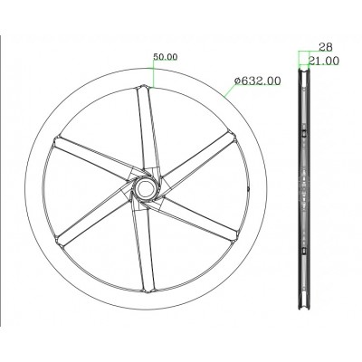 6  Six Spoke Carbon Wheelset Disc Brake-Carbon Road Bicycle Disc Brake Wheels