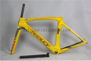 Рама шоссейного велосипеда Ridley Carbon R1 желтая