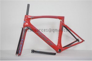 Quadro de bicicleta de estrada de carbono Ridley R2 vermelho