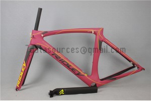 Quadro de bicicleta de estrada de carbono Ridley R3 rosa