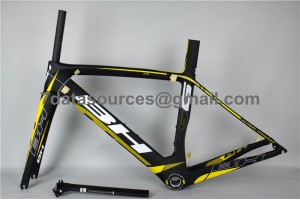 BH G6 Carbon Road Bike polkupyörän runko keltainen