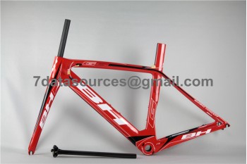 Cadre de vélo de route en carbone BH G6 rouge