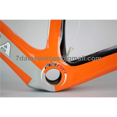 De Rosa 888 Carbon Fiber Road Bike Cykelram Orange-De Rosa Frame