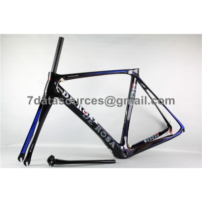 De Rosa 888 szénszálas közúti kerékpár kerékpár váz kék-De Rosa Frame