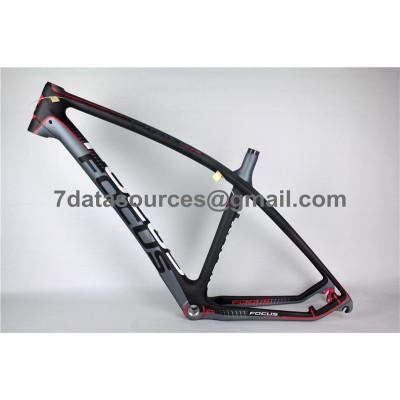 Cadre de vélo de montagne VTT VTT carbone rouge-Focus MTB Frame